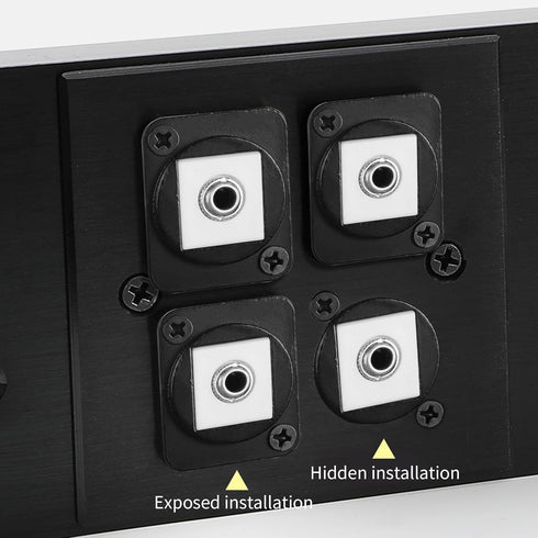QIANRENON TRS 1/8 Stereo Panel Connector, 3.5mm Female to Female Coupler, XLR Panel Mount for Stereo Speakers