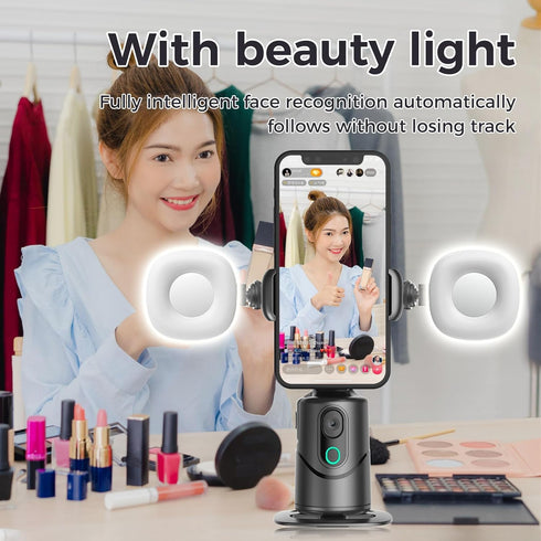 SYHsdzg Required,360 Auto Face Tracking Phone Holder,No App Rotation Phone Camera Stand with Remote and Gesture