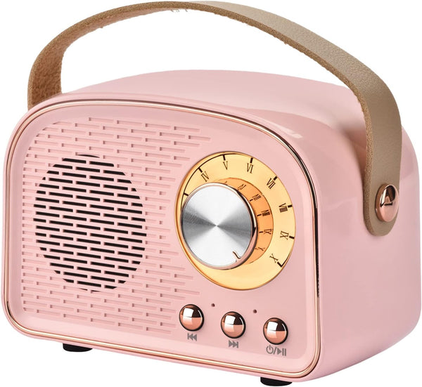 Retro Wireless Bluetooth Speaker, Portable Vintage Speaker, Supports TWS Pairing/U-Disk/TF Card/AUX for Home, Travel,