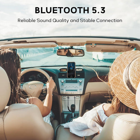 Meliya 5.3 2.0 3.5mm Aux to Bluetooth Adapter for Car, USB to Bluetooth Receiver Jack Kit with Built-in Microphone Aux