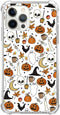 Autumn Fall Leaves Pumpkin Pattern Case for iPhone 14 Pro Max, Retro Halloween TPU Bumper Cover for Women Men