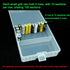Fielect 100 x AA Battery Storage Case Holder, Transparent Organizer Box