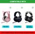 Replacement Ear Pads Cushion Cover with Protein Leather & Memory Foam for Razer Nari, Ultimate, Essential, Kraken Kitty, Kraken Tournament Edition headset ONLY – Oval (Grey&GEL)