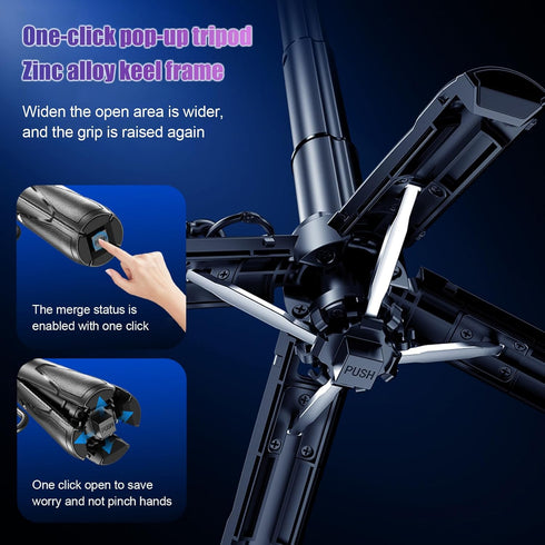 EBTOOLS 11.7 41.5cm 360 Portable Selfie Stick, Extendable to Aluminum Alloy Phone Tripod with Rotating and Detachable