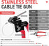 Stainless Steel Cable Tie Gun Set with 150PCS Ties, Special Tool for Fastening and Cutting Metal Cable Ties