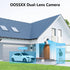 OOSSXX Dual Lens Security Cameras Outdoor System, Wireless WiFi PTZ Camera, 2-Way Audio, Color Night Vision