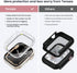 Tensea for Waterproof Apple Watch Screen Protector Case Series 9 8 7 41mm Accessories, iWatch Protective PC Face Cover Built-in Tempered Glass Film, Sweatproof Bumper for Women Men, 41 mm