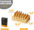 SpaceAid Bamboo Charging Station for Multiple Devices, Cell Phone Docking Stations for Multi Laptop, Tablets and iPads