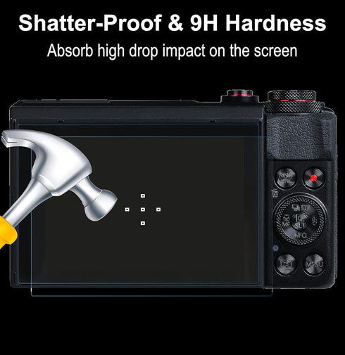 Pocoukate Silicone Camera Body Case for Canon G7X/G7X Mark II/Mark III with Optical Screen Protector