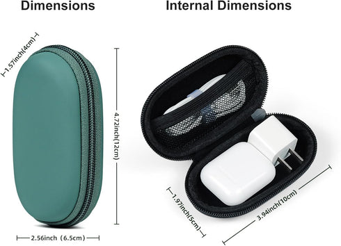 EVA Earbud Case for Beats Flex Raycon, Waterproof Portable Pouch for In-Ear Monitor Headphones (Green)