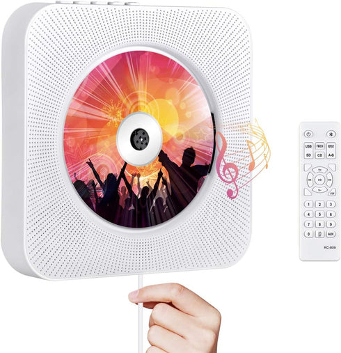 Qoosea Portable CD Player with Bluetooth, Wall Mountable CD Players Music Player Home