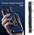DEERLAMN iPhone 12 Case with Slide Camera Cover + Screen Protector (2 Packs), Military Grade Shockproof Protective