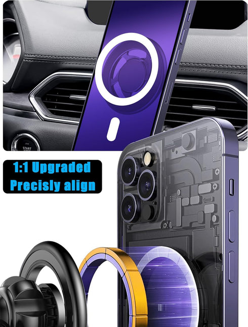 Mengfly CX-5 2017-2025, 17 16 15 14 13 12 Car Phone Holder, Car Air Vent Phone Stand Mount, for Mazda for Magsafe