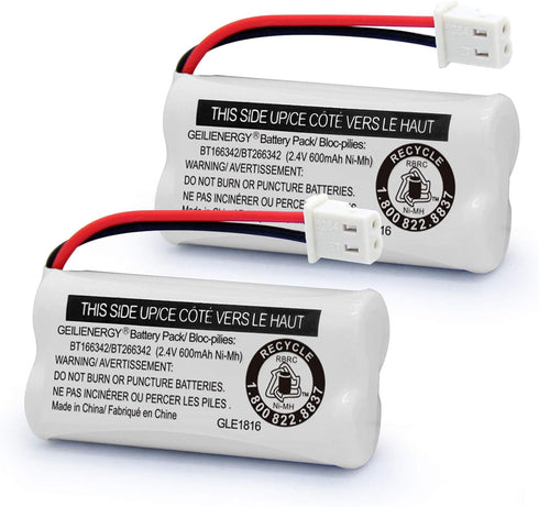 GEILIENERGY BT162342 BT262342 Battery Compatible with VTech CS6114 CS6419 CS6719, AT&T EL52300, Pack of 2