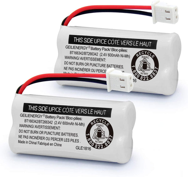 GEILIENERGY BT162342 BT262342 Battery Compatible with VTech CS6114 CS6419 CS6719, AT&T EL52300, Pack of 2