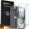 MOCOLL iPhone 15 Plus Screen Protector & Camera Lens Protector, 6.7" Tempered Glass, Edge to Edge, Anti-Scratch (2+2
