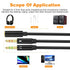 Headphone Splitter Mic Cable, 3.5mm Female to 2 Dual Male Audio Splitter Cord, Headphone Mic Stereo Y Splitter for PC, Laptop, Desktop, Headphone, Gaming Headset (46inch / 118cm, Black)