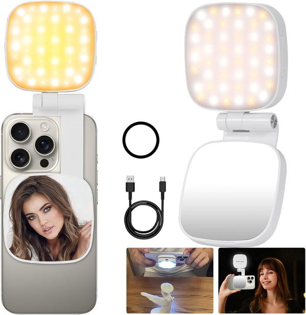 Nagnahz Magnetic Selfie Light Compatible with MagSafe iPhone, Multiple Folding LED Phone Photo