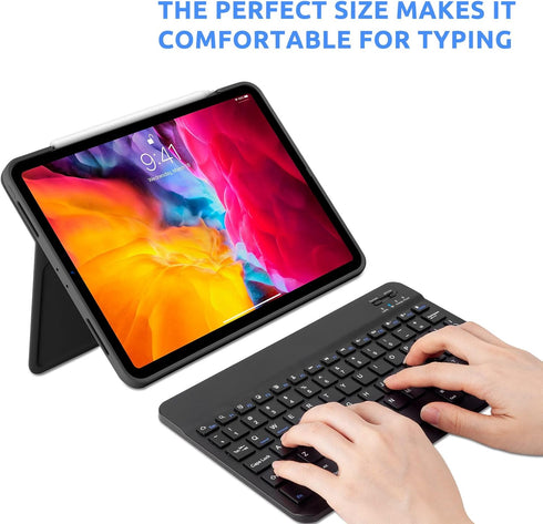Portable iPad Keyboard 10th Generation, Small Bluetooth Keyboard for iPad Pro, iPhone, Samsung Tablet, US Mechanical