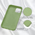 JOYLAND Mustard Green Daisy Flower Phone Case for iPhone 7/8/SE 2020, Soft Liquid Silicone with Microfiber Lining.