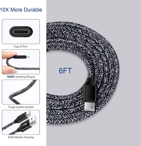 Android Charger USB C Type C Charger Fast Charging for Samsung Galaxy S24 Ultra Plus S23FE S22 A15 A25 A05S A54 A34 A14