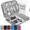 Travel Case Carry Pouch Electronic Accessories Organizer, Portable Waterproof Double Layers Storage Bag, Grey