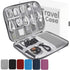 Travel Case Carry Pouch Electronic Accessories Organizer, Portable Waterproof Double Layers Storage Bag, Grey