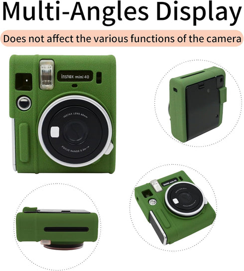 Easy Hood Protective Case for Fujifilm Instax Mini 40 Instant Camera, Lightweight Silicone Cover