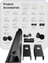 No Stud TV Wall Mount, No Drill Mount for 22-55 in, Drywall Studless TV Mount with Clear Instructions, Low Profile