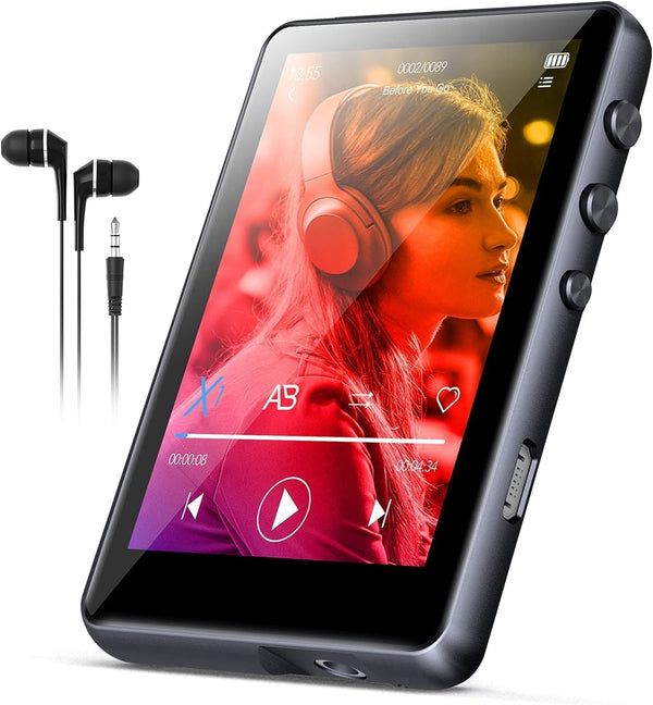 SWOFY MP3 Player Bluetooth 5.3 - 64GB Mp3 Music Player with 2.4" Touch