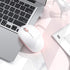 seenda 2.4G Noiseless Wireless Mouse with USB Receiver for PC, Tablet, Laptop - Pink & White