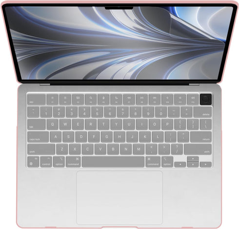 IBENZER Hardshell Case for 2024 2023 2022 MacBook Air 13 inch M3 A3113 M2 A2681, with Keyboard Cover & Type-C Adapter