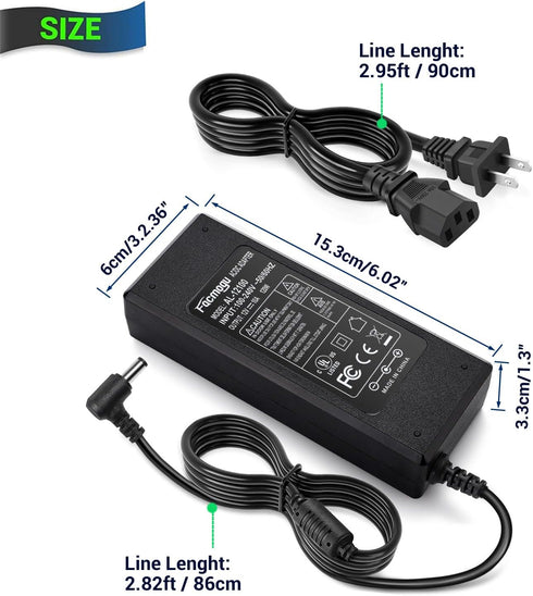 Facmogu 12V 10A Power Supply AC to DC Adapter, 100V-240V to 12V 10A 120W, 5.5x2.5mm & 5.5x2.1mm Tip