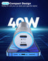 iPhone Car Charger, Dual USB C Fast Charger, 40W Type C Car Fast Charger with 2 Pack 3.3ft Lightning Cable for iPhone