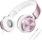 AILIHEN Wired Headphones with Mic, Girls Headphones for School, On-Ear Headsets for
