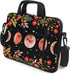 13" 13.3" Laptop Sleeve Chromebook Case with Adjustable Shoulder Strap and Accessory Pocket (Flowers Moon)