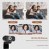 YOUPECK 1080P HD Webcam with Microphone, Noise Cancellation, Privacy Cover, Wide-Angle Lens, Auto Light Correction