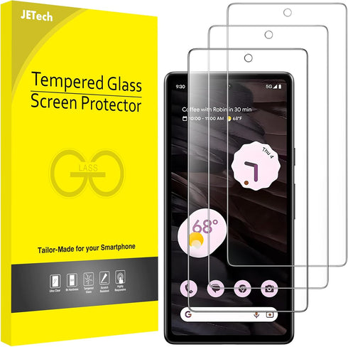 JETech 3-Pack Tempered Glass Screen Protector for Google Pixel 7a, 6.1-Inch, HD Clear, Fingerprint Compatible