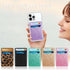 Self Adhesive Card Holders for Back of Phone, Leather RFID Wallet Pockets Stick On, Credit Card Holders Sleeve for