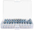 PNGKNYOCN Battery Storage Box, Portable Organizer Holds 48 AA Batteries, Insulative Clear Plastic