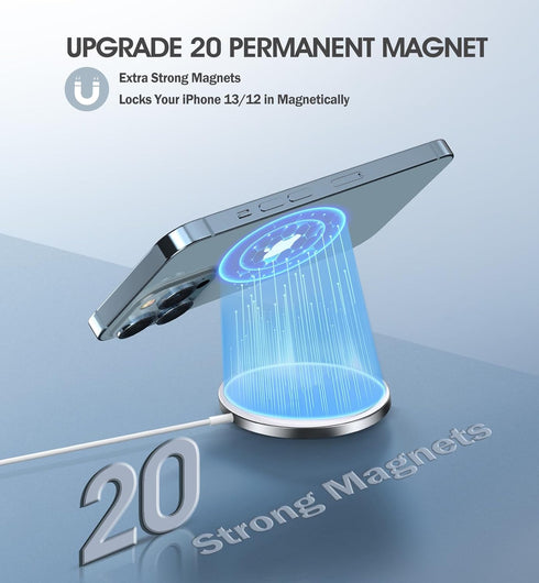 2 Pack Magnetic Wireless Charger for iPhone 15/15 Pro/15 Plus/15 Pro Max 15W Fast Magnetic Charger for iPhone