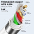for Innovative Magnetic Charging Cable (3.3ft) Tangle-Free Charging Cable with Surrounded Magnets Easy Storage Hassle-Free Handling Fast Charger Cord for Phone 14/13/12/11/X/8/7/6/SE (3.3ft)