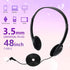 Kids Headphones Bulk 30 Pack, Wholesale Earphones for School Students, Children, Teen Boys Girls (Black)