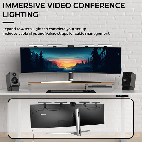 HumanCentric Setup, Video Conference Lighting, Add-On Only Light for Streaming and Video Conferencing, Add-On Only Kit