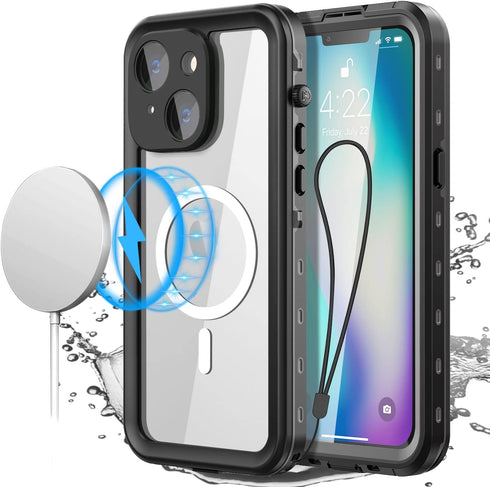AICase iPhone 14 Case: Waterproof MagSafe Magnetic Protective Cover, Shockproof Full Body Clear with Screen Protector