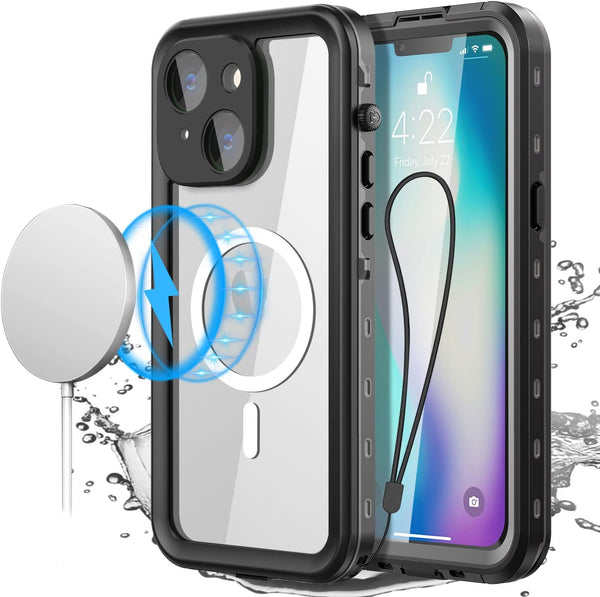 AICase iPhone 14 Case: Waterproof MagSafe Magnetic Protective Cover, Shockproof Full Body Clear with Screen Protector