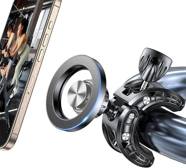 Coolpow Gym Magnetic Phone Holder Mount for MagSafeStrong Magnets Stroller Phone Holder Adjustable
