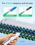 Fiber Optic Cleaning Pen, One Click Fiber Cleaner for SC/FC/ST 2.5mm Ferrule Connectors, Over 800 Uses with Case