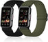 2 Pack Stretchy Nylon Watch Bands Compatible with Mindrose H80 1.47 inch Smart Watch, Loop Soft Elastic Straps for