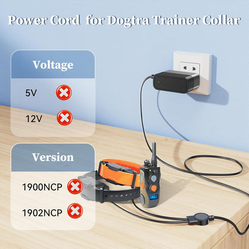 Dogtra 10V Charger Power Cord for ARC 1900S 1902S Super-X 3502NCP 2300NCP 2500T&B 3500NCP Remote Trainer Collar,